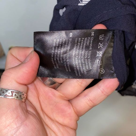 Hall Huber Blue White Floral Viscose Dress Size US 10 - Picture 9 of 10